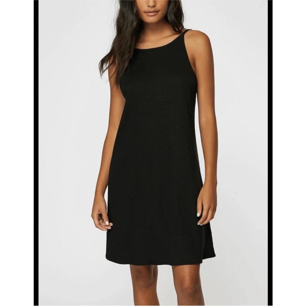 O'Neill Morette Black Ribbed Tank Dress